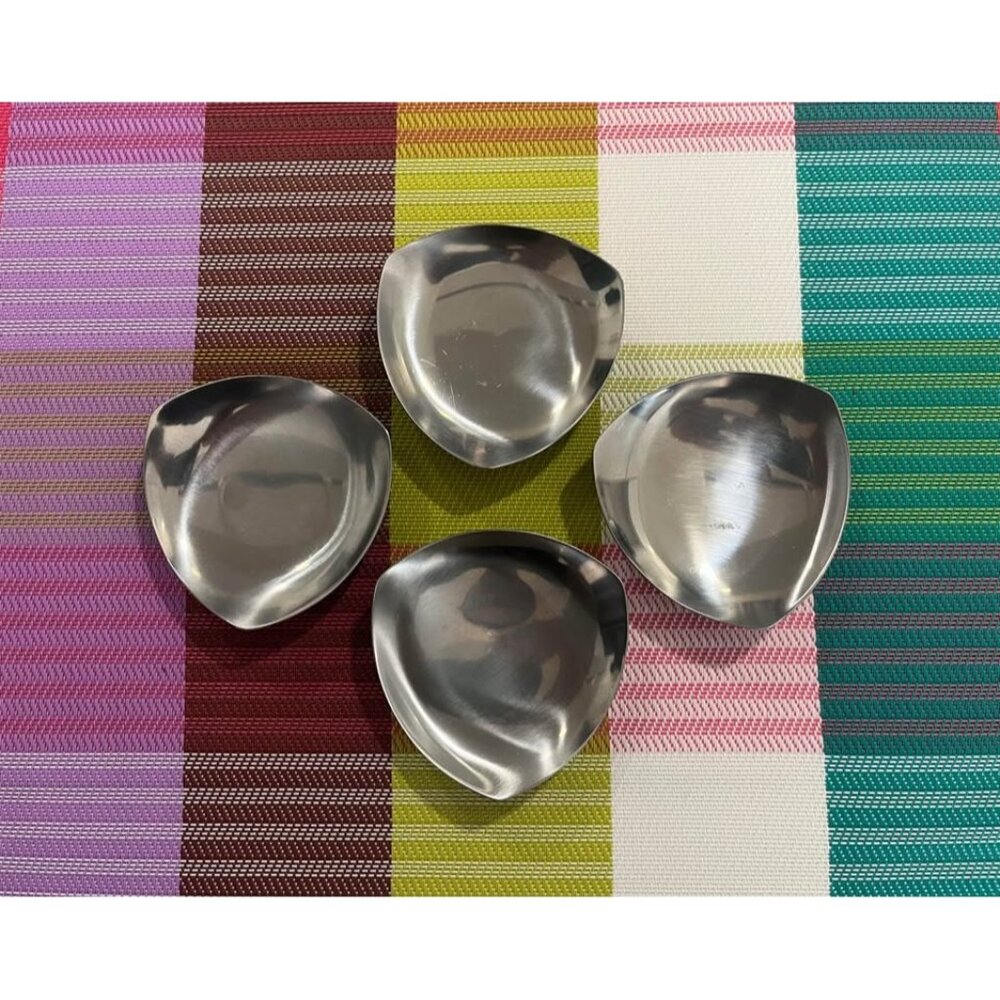 MCM Set of 4 Kalmar Danish Design Candle Holder Stainless Steel 18/8 Denmark